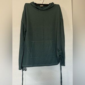 Mossimo Supply Co. lightweight green hoodie side drawstring, kangaroo pocket XL